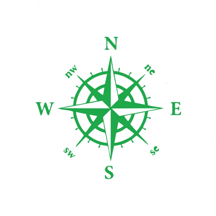 Pusula Araba Sticker 17x17 Cm Yeşil