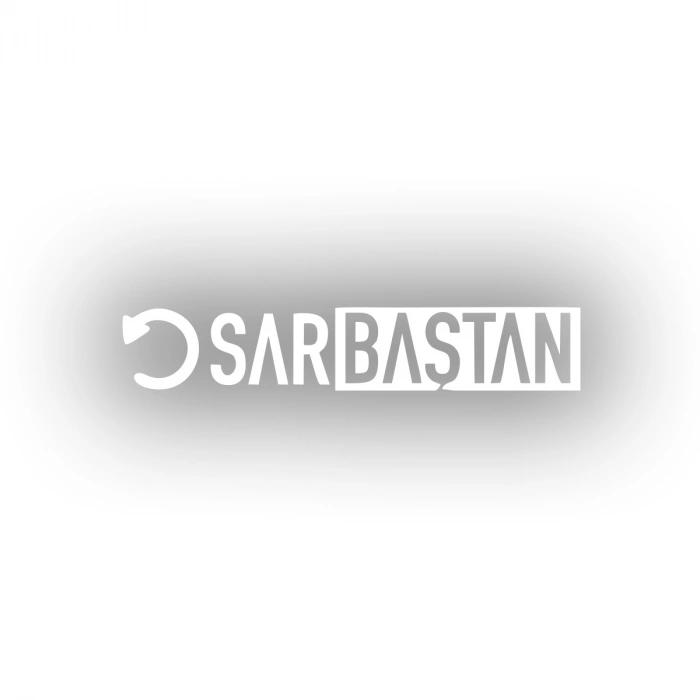 Sar Baştan Araba Sticker 17x17 Cm Beyaz