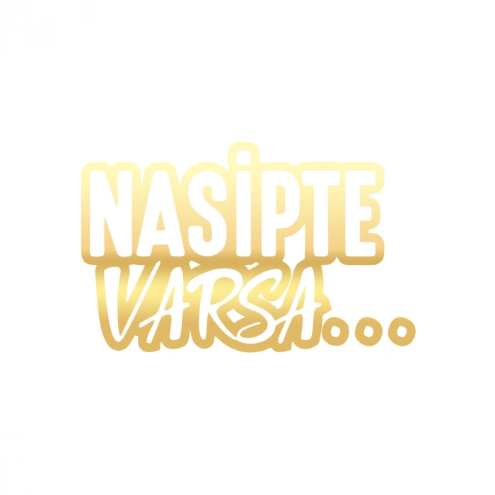 Nasipte Varsa Araba Sticker 17x17 Cm Gold