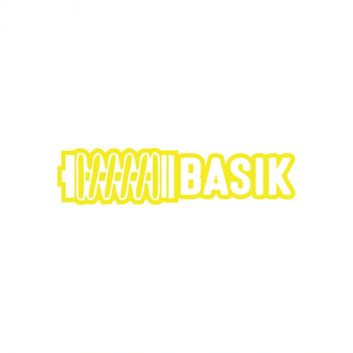 Basık Araba Sticker 17x17 Cm Sarı