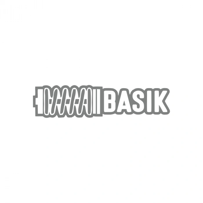 Basık Araba Sticker 17x17 Cm Gri