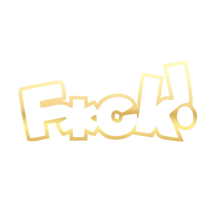 F*ck Araba Sticker  17x17 Cm Gold