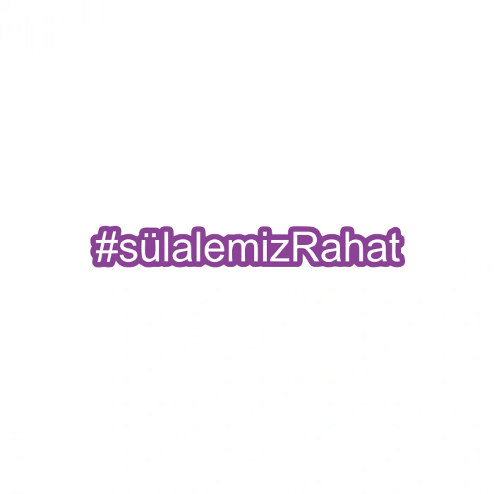 Sülalemiz Rahat Araba Sticker 17x17 Cm Mor