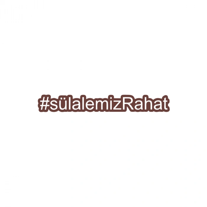 Sülalemiz Rahat Araba Sticker 17x17 Cm Kahverengi