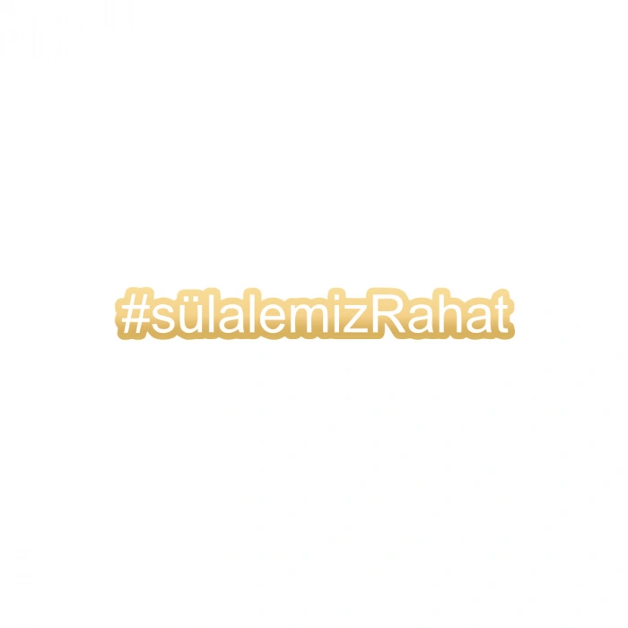 Sülalemiz Rahat Araba Sticker 17x17 Cm Gold