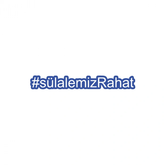 Sülalemiz Rahat Araba Sticker 17x17 Cm Mavi