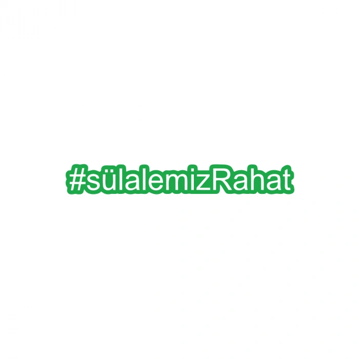 Sülalemiz Rahat Araba Sticker 17x17 Cm Yeşil
