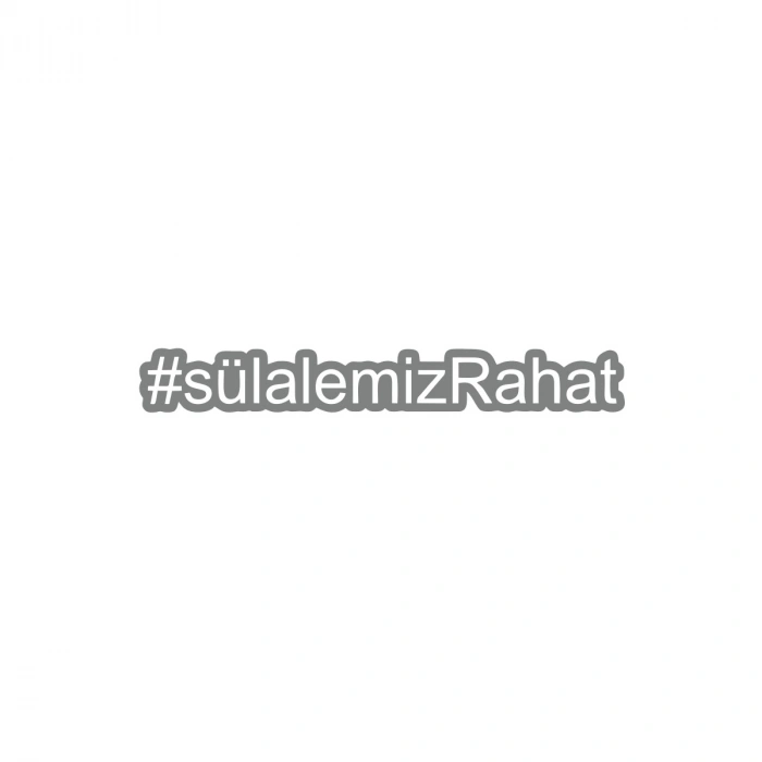 Sülalemiz Rahat Araba Sticker 17x17 Cm Gri