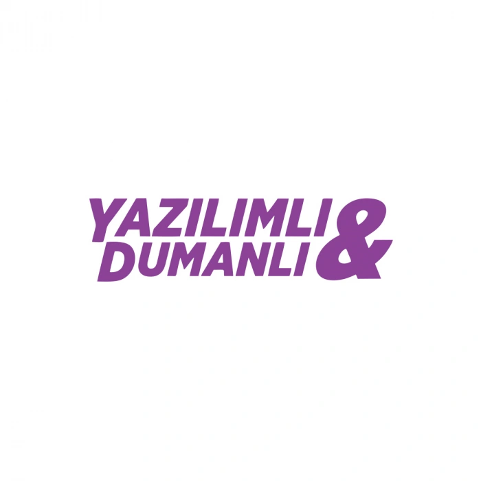 Yazılımlı&Dumanlı Araba Sticker 17x17 Cm Mor