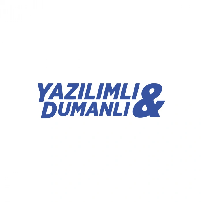 Yazılımlı&Dumanlı Araba Sticker 17x17 Cm Mavi
