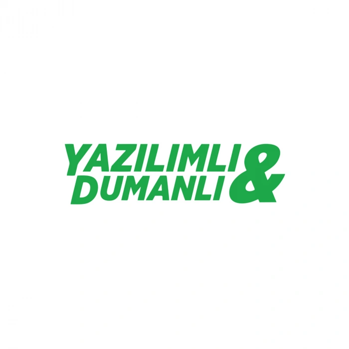 Yazılımlı&Dumanlı Araba Sticker 17x17 Cm Yeşil