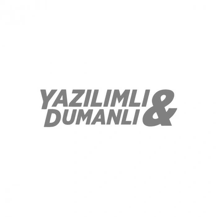 Yazılımlı&Dumanlı Araba Sticker 17x17 Cm Gri