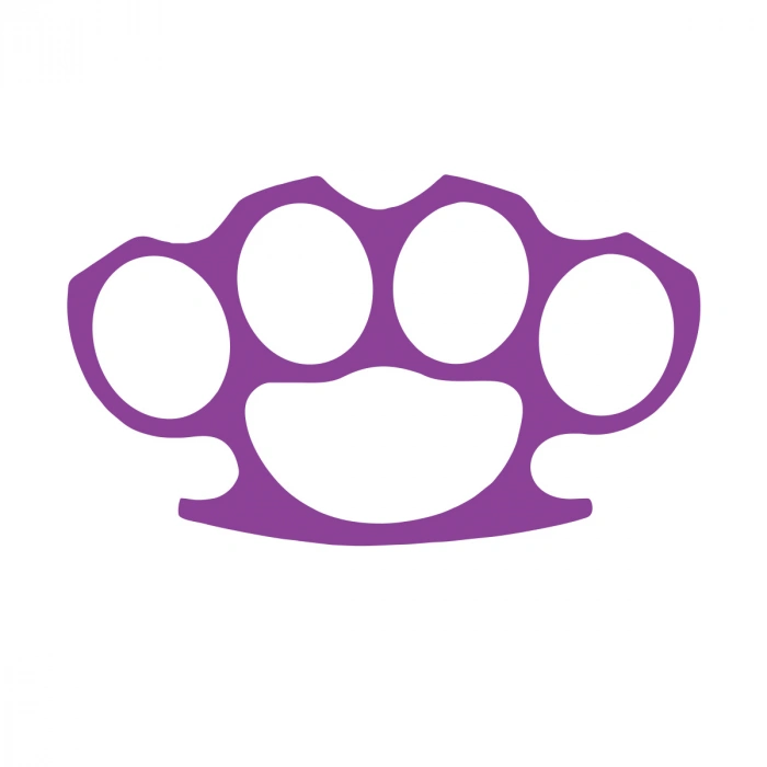 Muşta Araba Sticker 17x17 Cm Mor