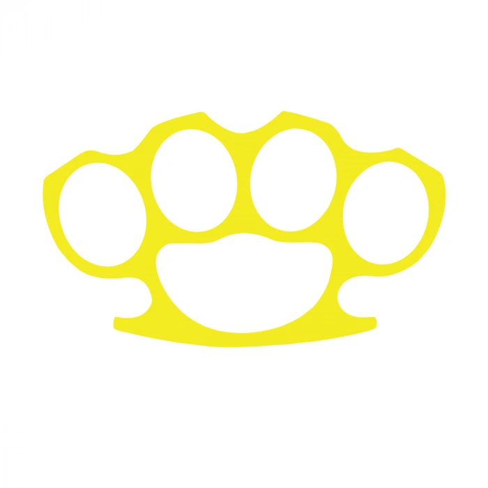 Muşta Araba Sticker 17x17 Cm Sarı