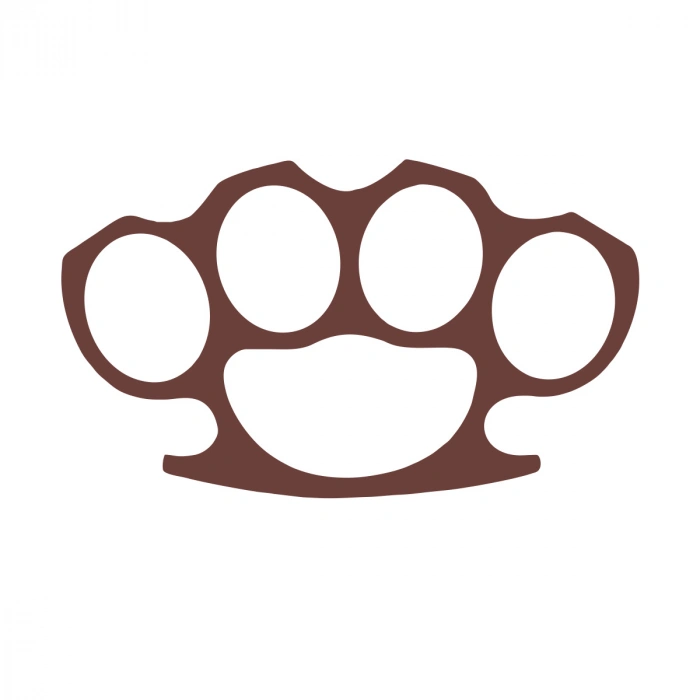 Muşta Araba Sticker 17x17 Cm Kahverengi