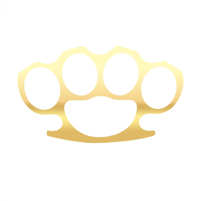 Muşta Araba Sticker 17x17 Cm Gold