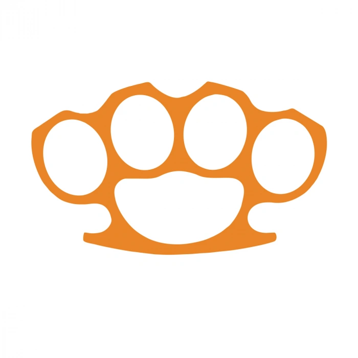 Muşta Araba Sticker 17x17 Cm Turuncu