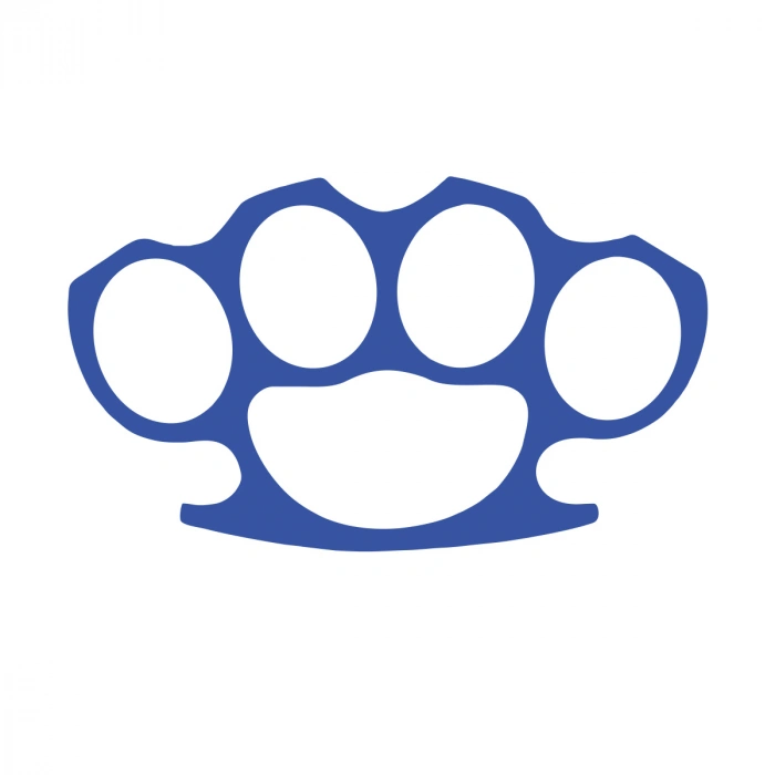 Muşta Araba Sticker 17x17 Cm Mavi