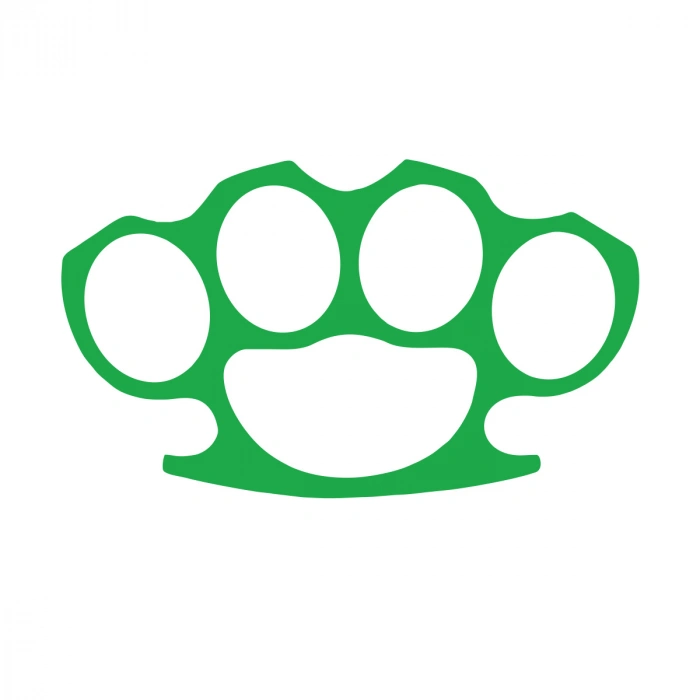 Muşta Araba Sticker 17x17 Cm Yeşil