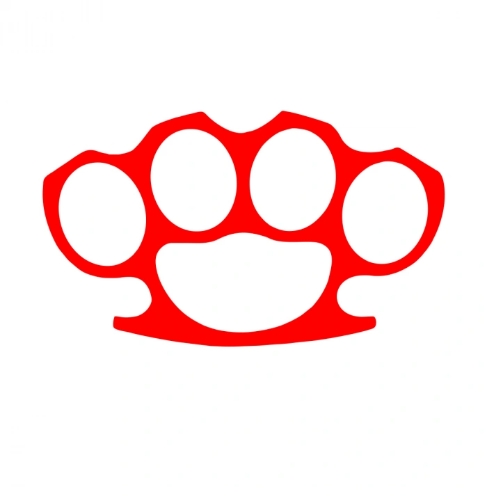 Muşta Araba Sticker 17x17 Cm Kırmızı