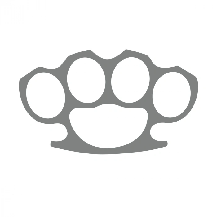 Muşta Araba Sticker 17x17 Cm Gri