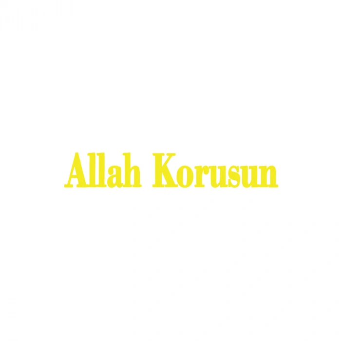 Allah Korusun Araba Sticker 17x17 Cm Sarı