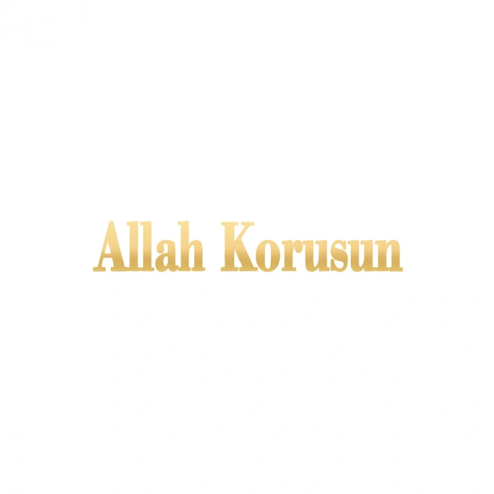 Allah Korusun Araba Sticker 17x17 Cm Gold