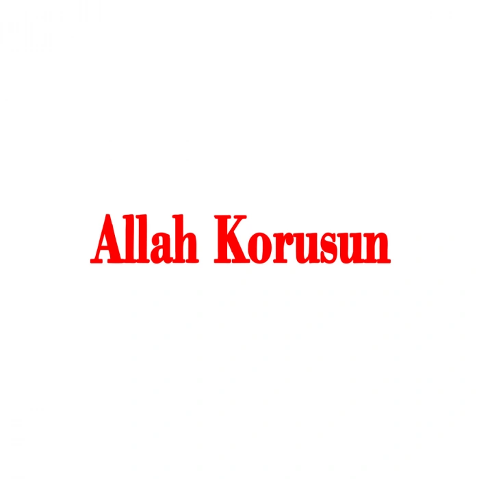 Allah Korusun Araba Sticker 17x17 Cm Kırmızı