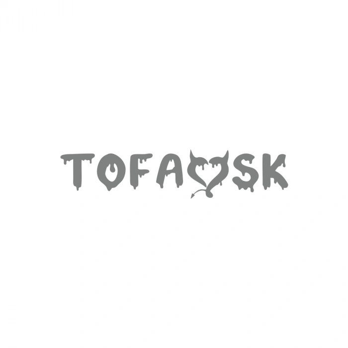 Tofaşk Araba Sticker 17x17 Cm Gri