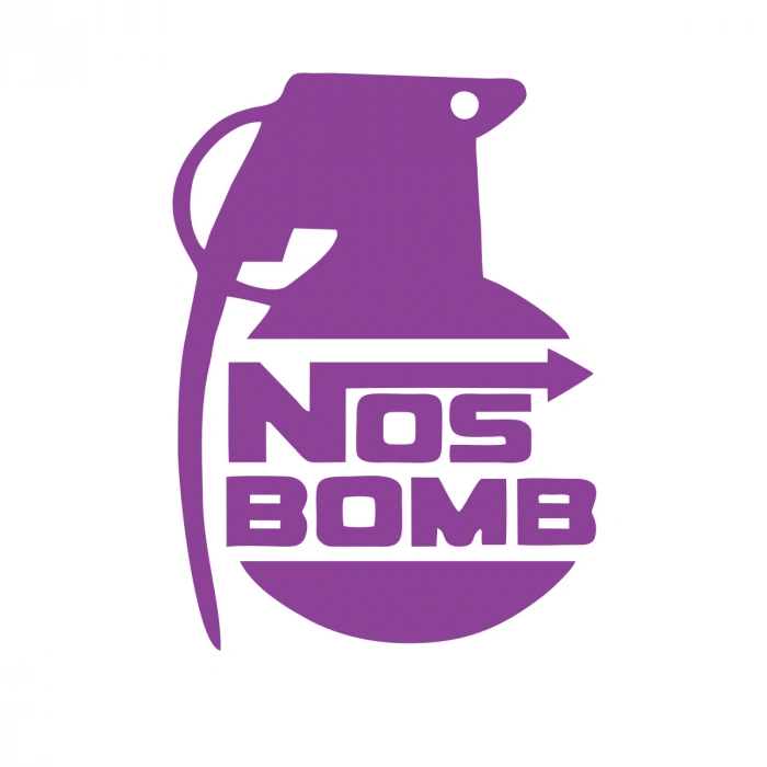 Nos Bomb Araba Sticker 17x17 Cm Mor