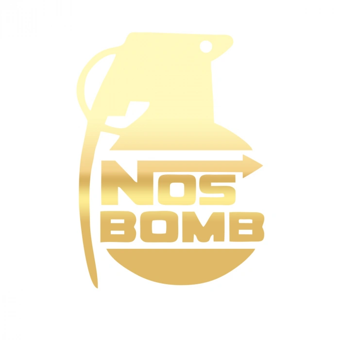 Nos Bomb Araba Sticker 17x17 Cm Gold