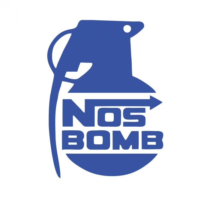 Nos Bomb Araba Sticker 17x17 Cm Mavi