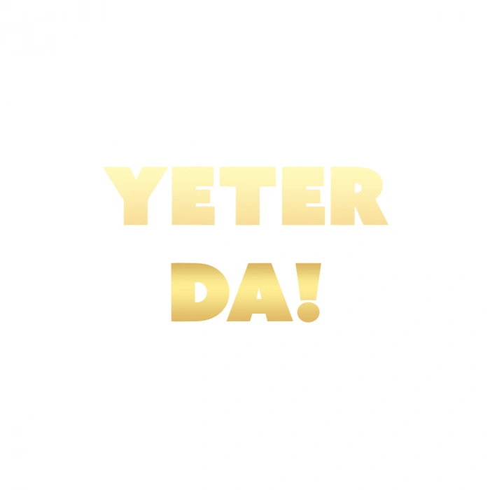 Yeter Da Araba Sticker 17x17 Cm Gold