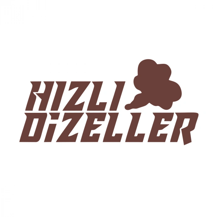 Hızlı Dizeller Araba Sticker 17x17 Cm Kahverengi