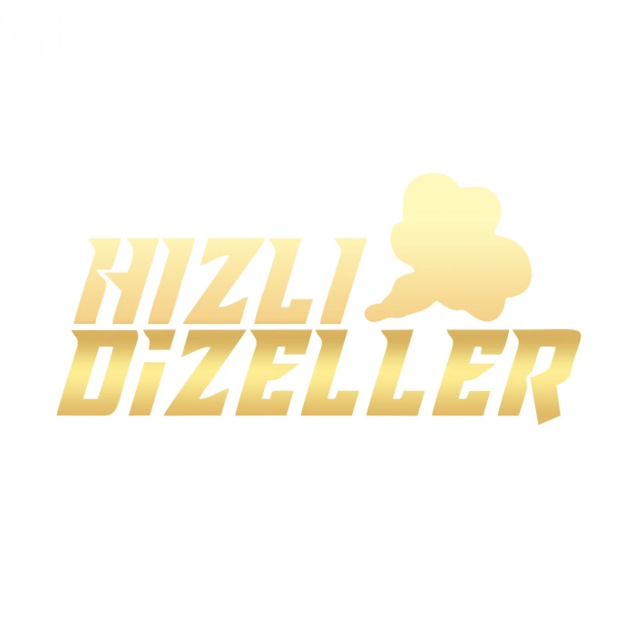 Hızlı Dizeller Araba Sticker 17x17 Cm Gold