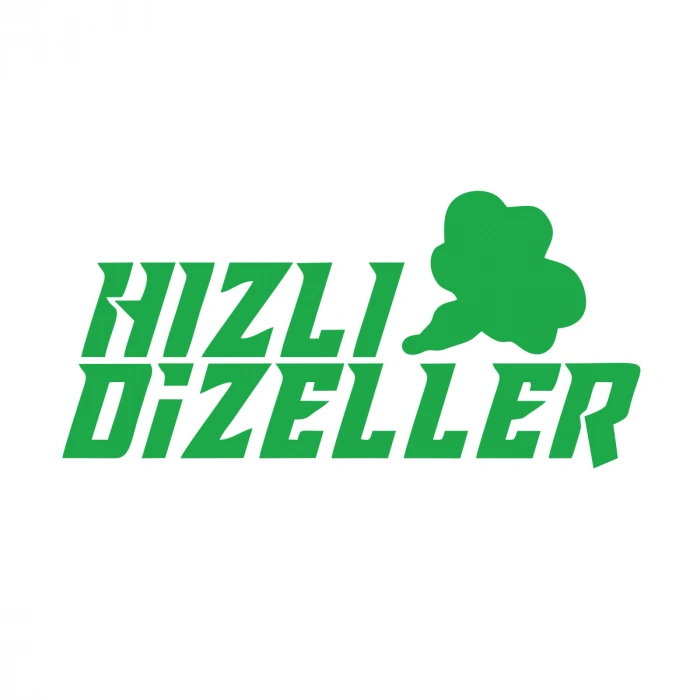 Hızlı Dizeller Araba Sticker 17x17 Cm Yeşil