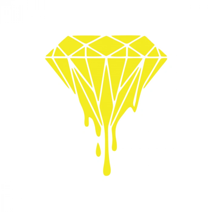 Elmas Araba Stickeri 17x17 Cm Sarı