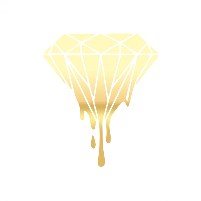 Elmas Araba Stickeri 17x17 Cm Gold