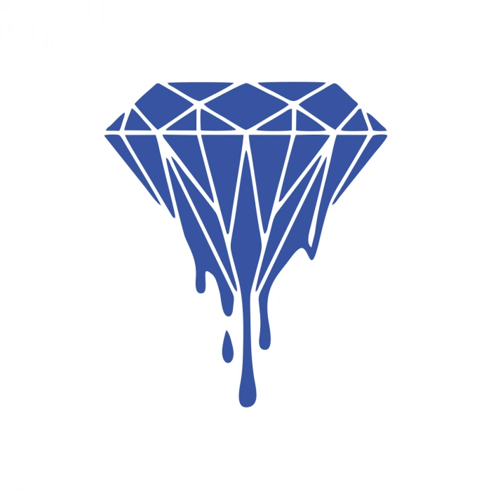 Elmas Araba Stickeri 17x17 Cm Mavi