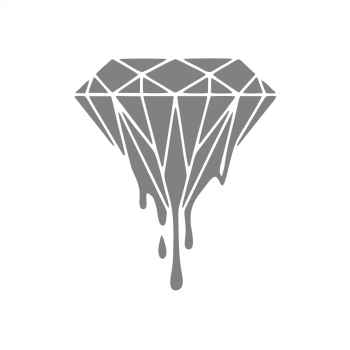 Elmas Araba Stickeri 17x17 Cm Gri