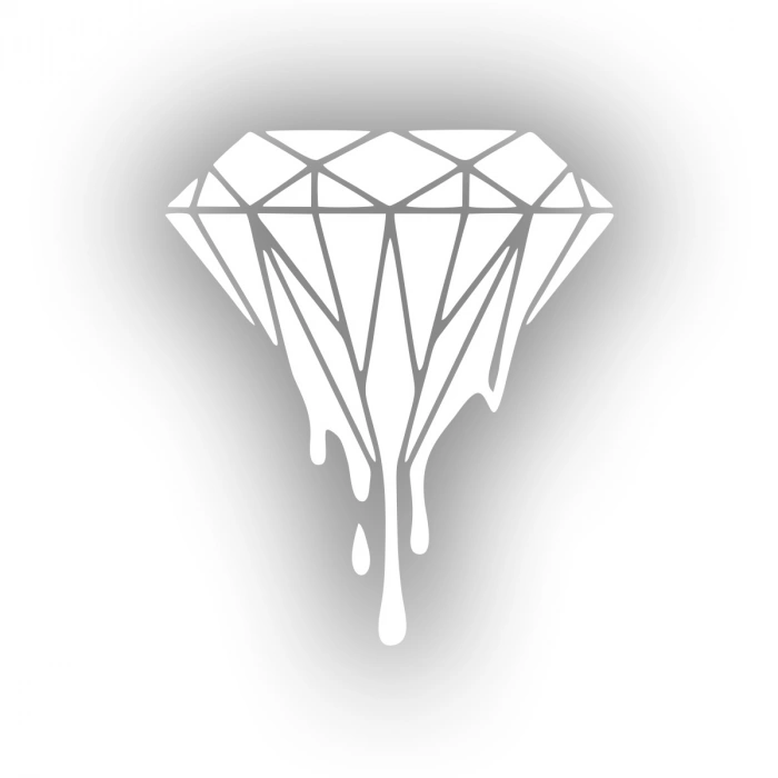 Elmas Araba Stickeri 17x17 Cm Beyaz