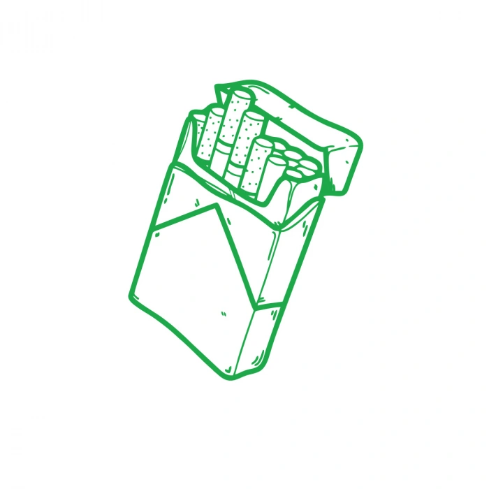 Sigara Araba Stickeri 17x17 Cm Yeşil