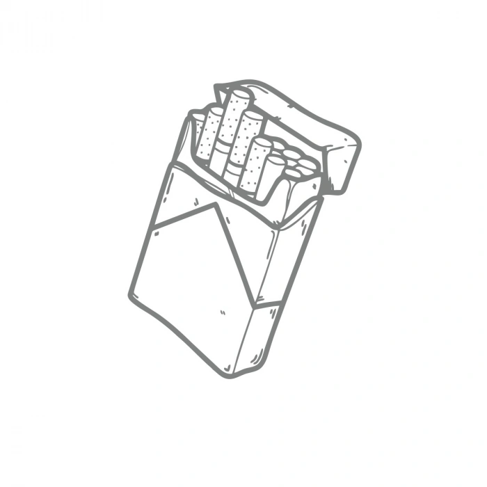 Sigara Araba Stickeri 17x17 Cm Gri