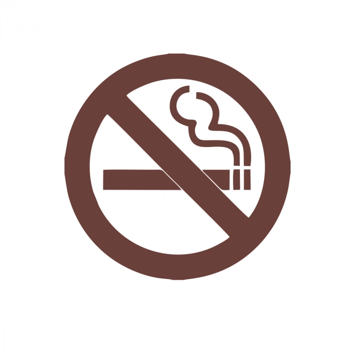 Sigara İçilmez Araba Stickeri 17x17 Cm Kahverengi