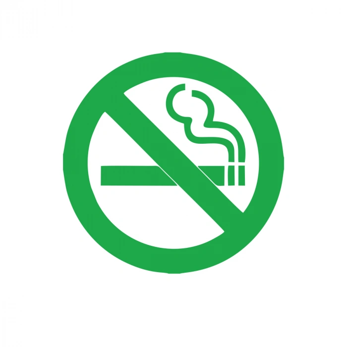 Sigara İçilmez Araba Stickeri 17x17 Cm Yeşil