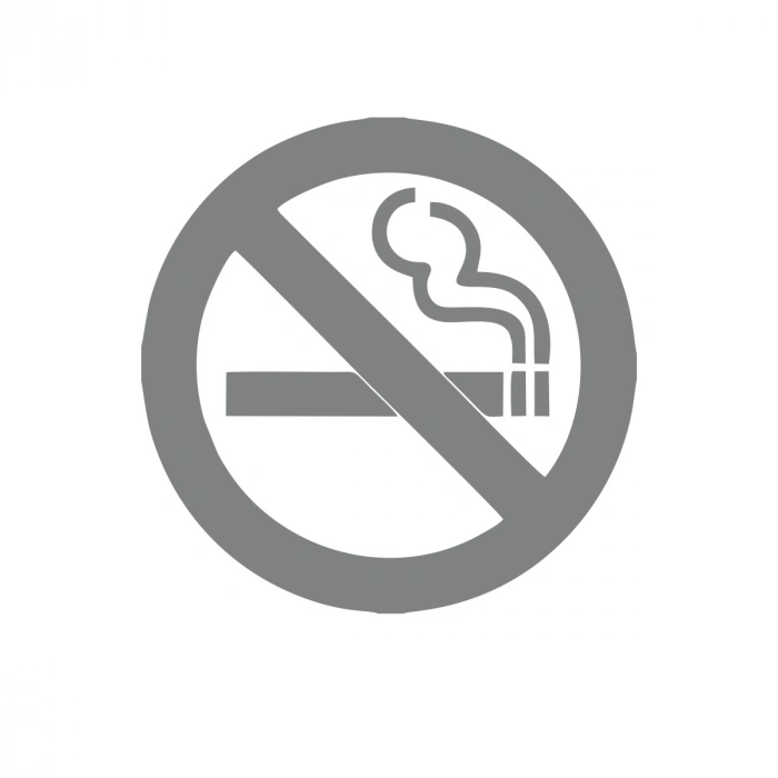 Sigara İçilmez Araba Stickeri 17x17 Cm Gri
