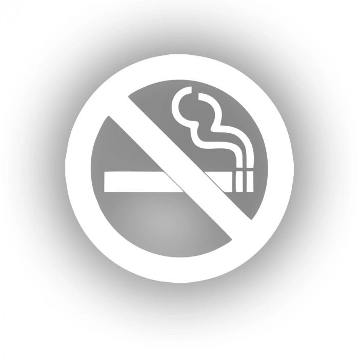 Sigara İçilmez Araba Stickeri 17x17 Cm Beyaz