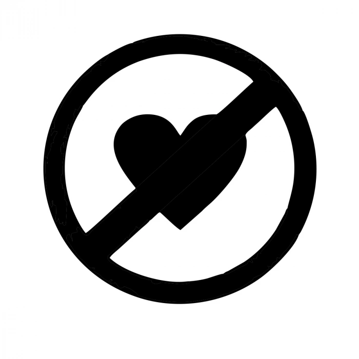 Aşk Yok Araba Sticker 17x17 Cm Siyah