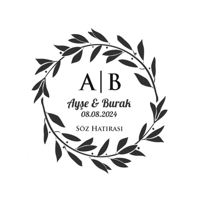 Kış Temalı Şık Dikdörtgen Etiket Kına Nişan Düğün 3x3 cm özel etiket / 50 adet sticker