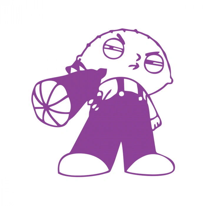 Araba Stickeri 17x17 Cm Mor